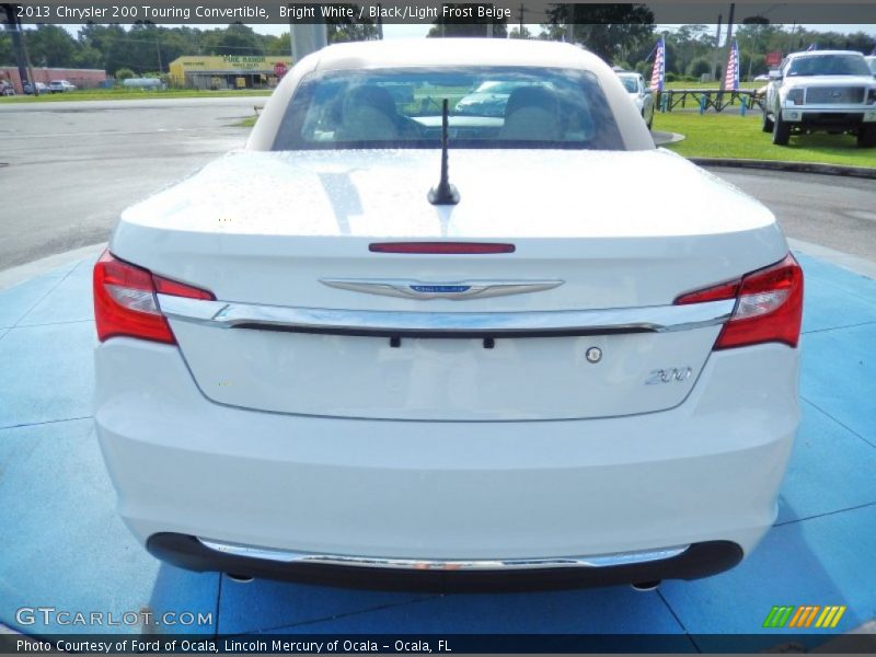 Bright White / Black/Light Frost Beige 2013 Chrysler 200 Touring Convertible