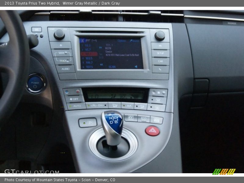 Winter Gray Metallic / Dark Gray 2013 Toyota Prius Two Hybrid