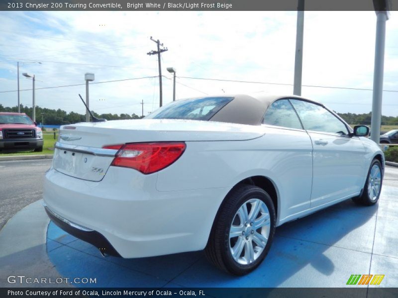 Bright White / Black/Light Frost Beige 2013 Chrysler 200 Touring Convertible