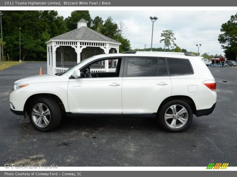 Blizzard White Pearl / Black 2011 Toyota Highlander Limited