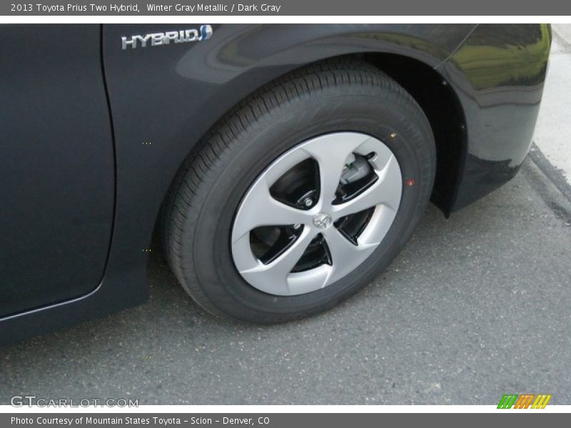 Winter Gray Metallic / Dark Gray 2013 Toyota Prius Two Hybrid