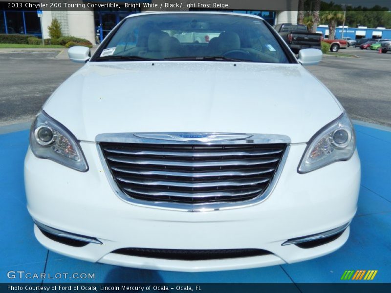 Bright White / Black/Light Frost Beige 2013 Chrysler 200 Touring Convertible