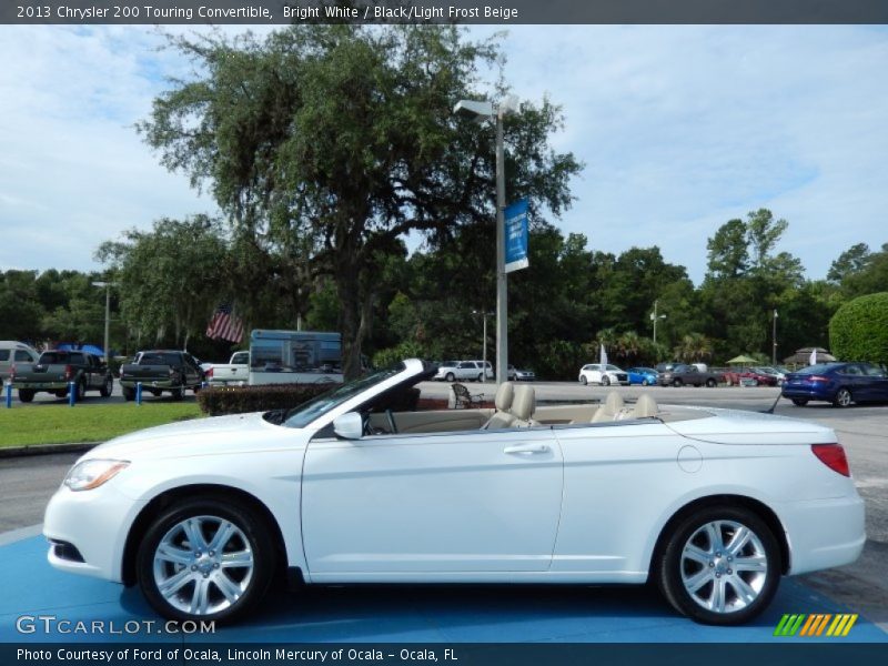 Bright White / Black/Light Frost Beige 2013 Chrysler 200 Touring Convertible