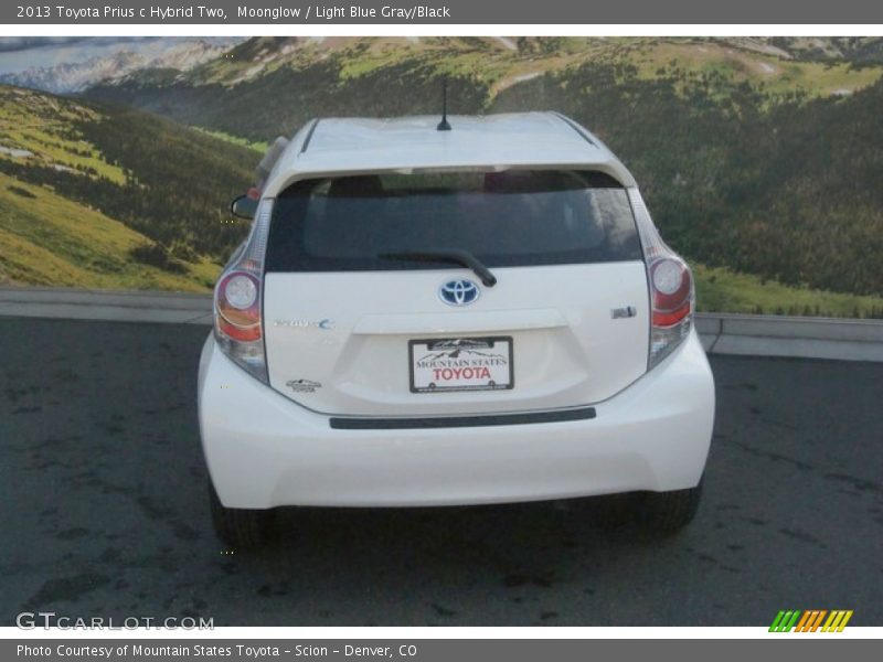 Moonglow / Light Blue Gray/Black 2013 Toyota Prius c Hybrid Two