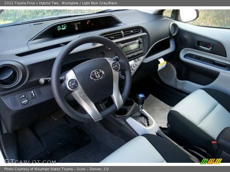 Moonglow / Light Blue Gray/Black 2013 Toyota Prius c Hybrid Two