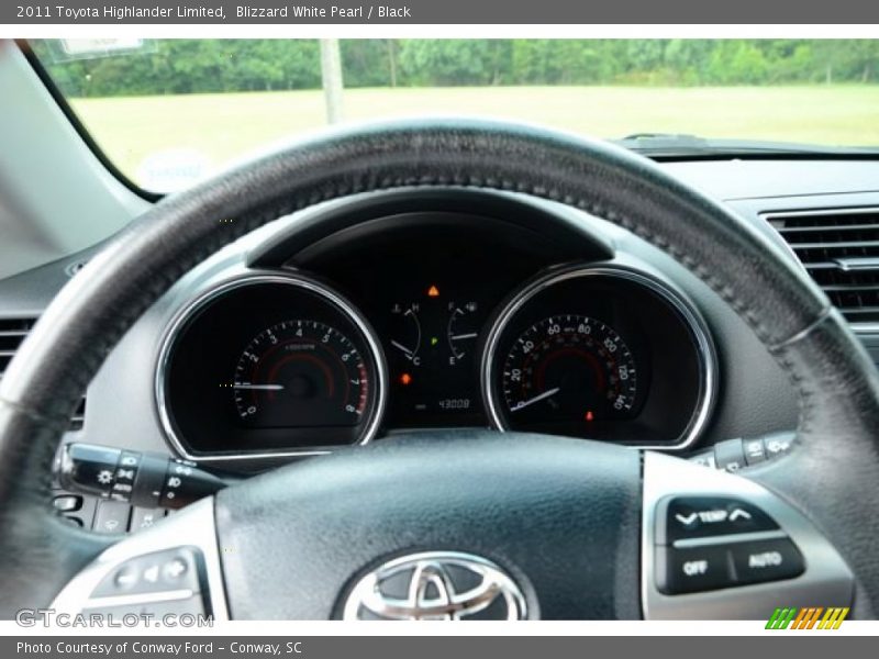 Blizzard White Pearl / Black 2011 Toyota Highlander Limited