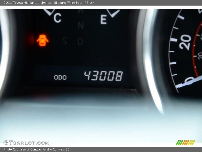 Blizzard White Pearl / Black 2011 Toyota Highlander Limited