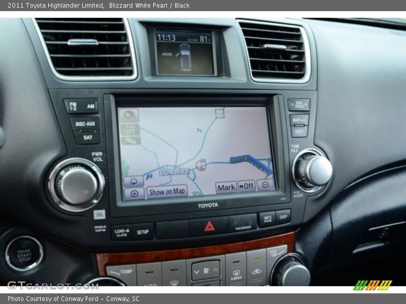 Blizzard White Pearl / Black 2011 Toyota Highlander Limited