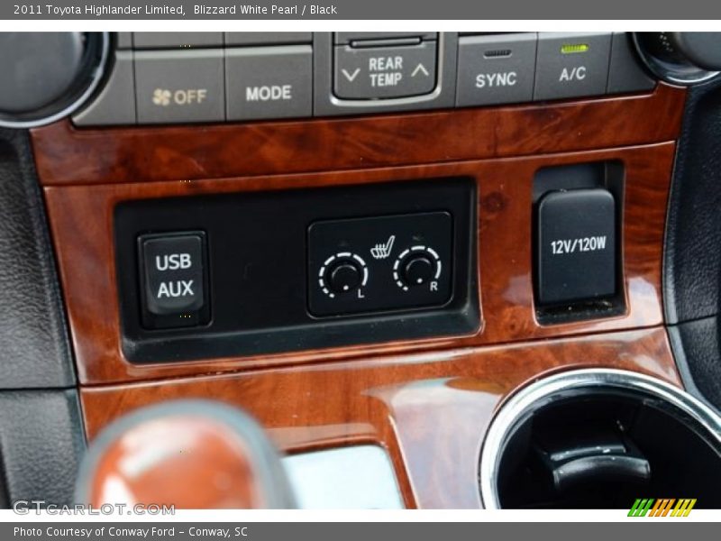 Blizzard White Pearl / Black 2011 Toyota Highlander Limited