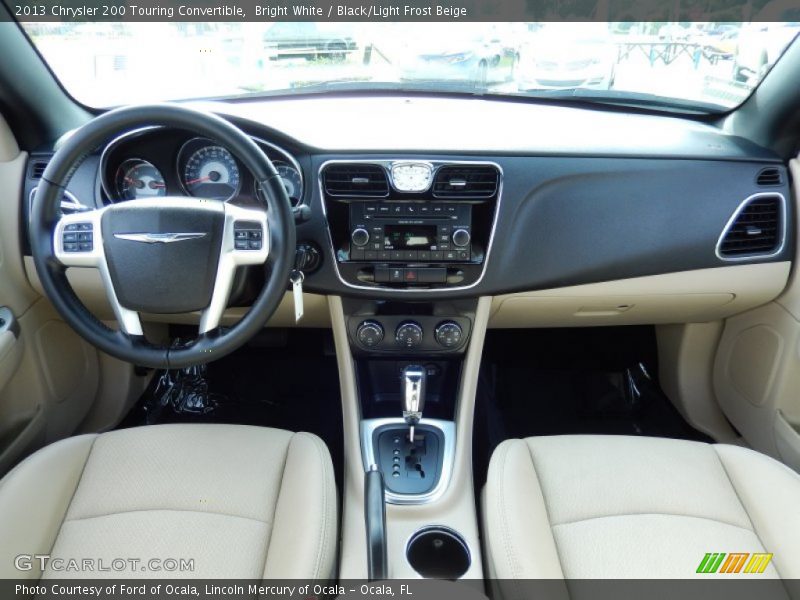 Bright White / Black/Light Frost Beige 2013 Chrysler 200 Touring Convertible