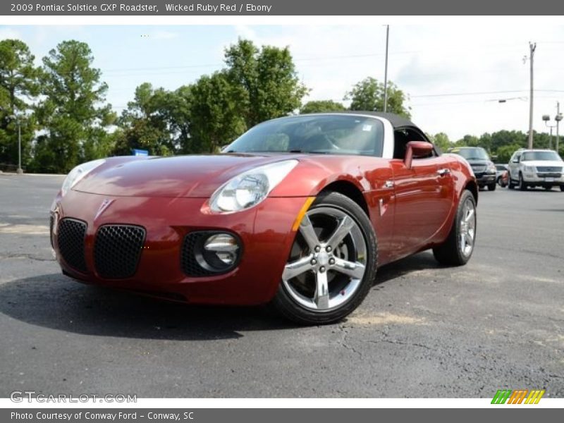 Wicked Ruby Red / Ebony 2009 Pontiac Solstice GXP Roadster