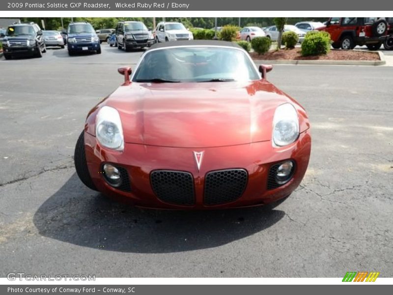 Wicked Ruby Red / Ebony 2009 Pontiac Solstice GXP Roadster