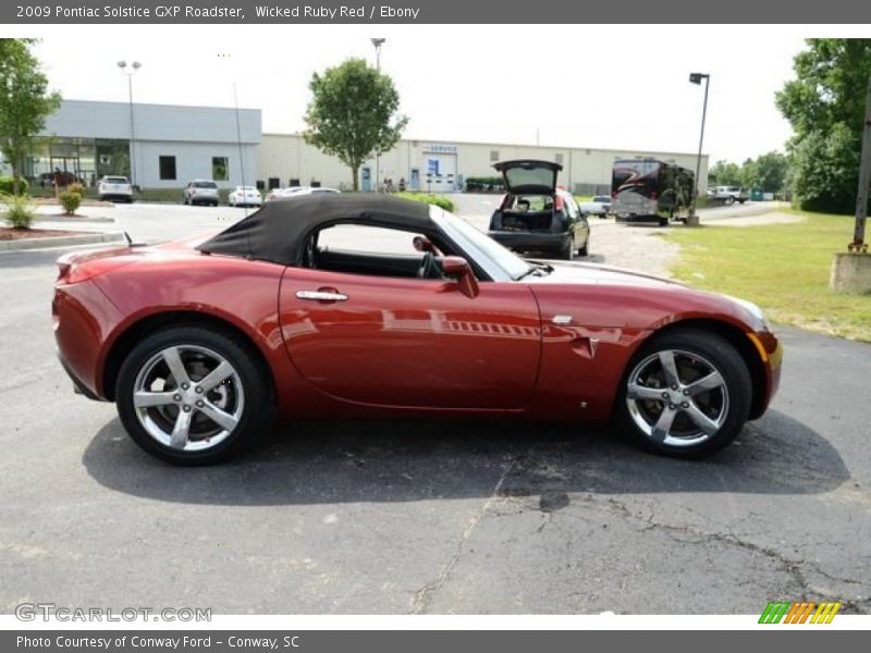 Wicked Ruby Red / Ebony 2009 Pontiac Solstice GXP Roadster