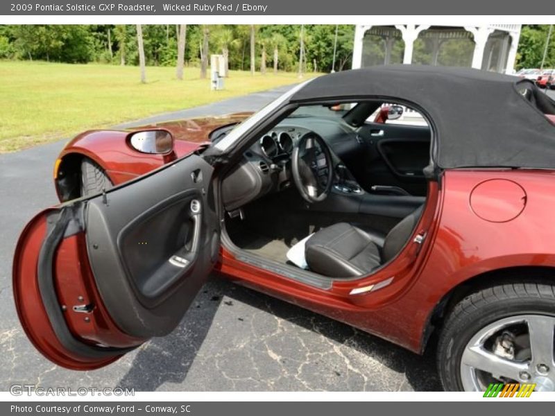 Wicked Ruby Red / Ebony 2009 Pontiac Solstice GXP Roadster