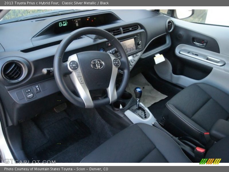 Classic Silver Metallic / Black 2013 Toyota Prius c Hybrid Four