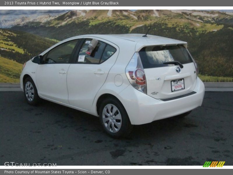 Moonglow / Light Blue Gray/Black 2013 Toyota Prius c Hybrid Two