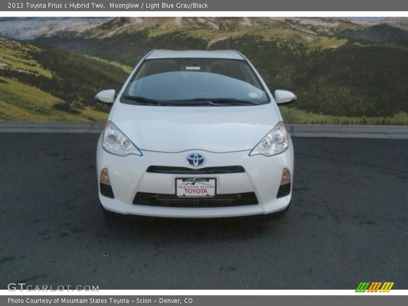 Moonglow / Light Blue Gray/Black 2013 Toyota Prius c Hybrid Two