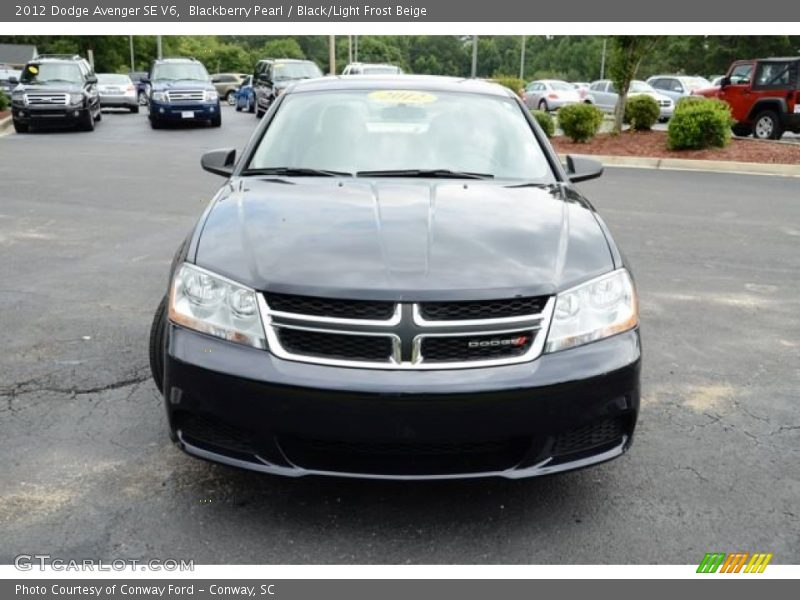 Blackberry Pearl / Black/Light Frost Beige 2012 Dodge Avenger SE V6