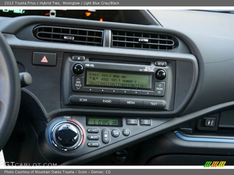Moonglow / Light Blue Gray/Black 2013 Toyota Prius c Hybrid Two