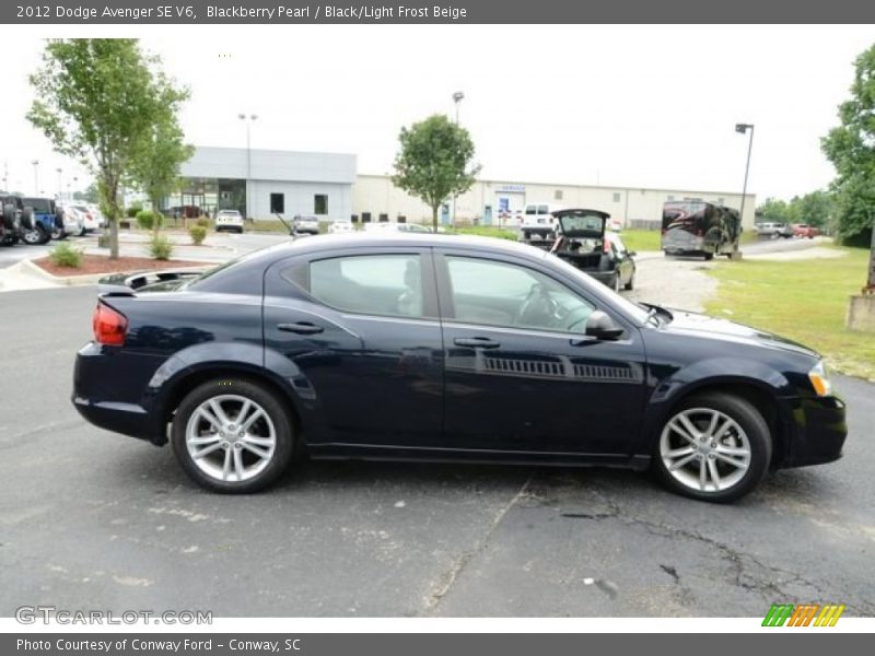 Blackberry Pearl / Black/Light Frost Beige 2012 Dodge Avenger SE V6