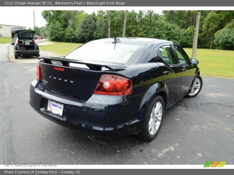Blackberry Pearl / Black/Light Frost Beige 2012 Dodge Avenger SE V6