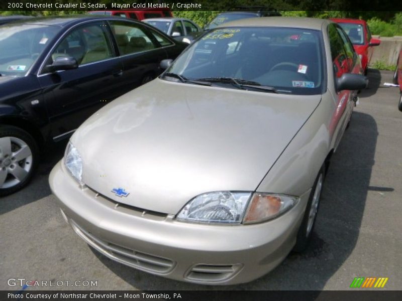 Mayan Gold Metallic / Graphite 2002 Chevrolet Cavalier LS Sedan