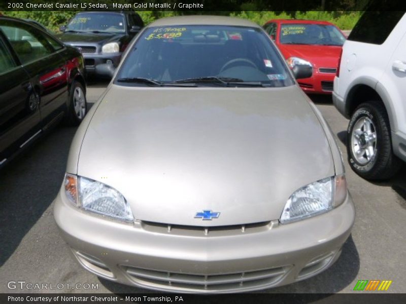 Mayan Gold Metallic / Graphite 2002 Chevrolet Cavalier LS Sedan