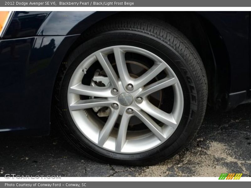 Blackberry Pearl / Black/Light Frost Beige 2012 Dodge Avenger SE V6