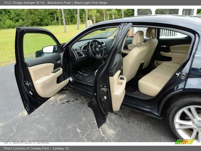 Blackberry Pearl / Black/Light Frost Beige 2012 Dodge Avenger SE V6