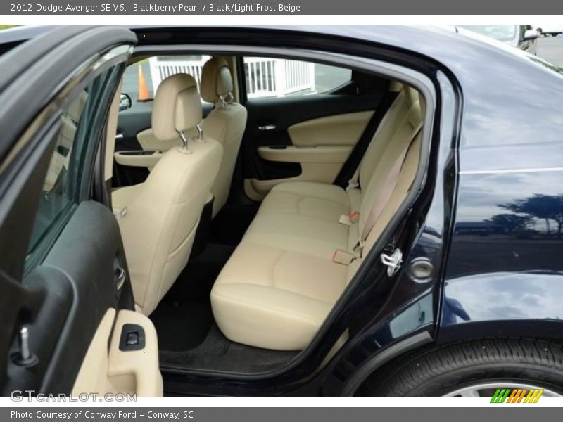 Blackberry Pearl / Black/Light Frost Beige 2012 Dodge Avenger SE V6