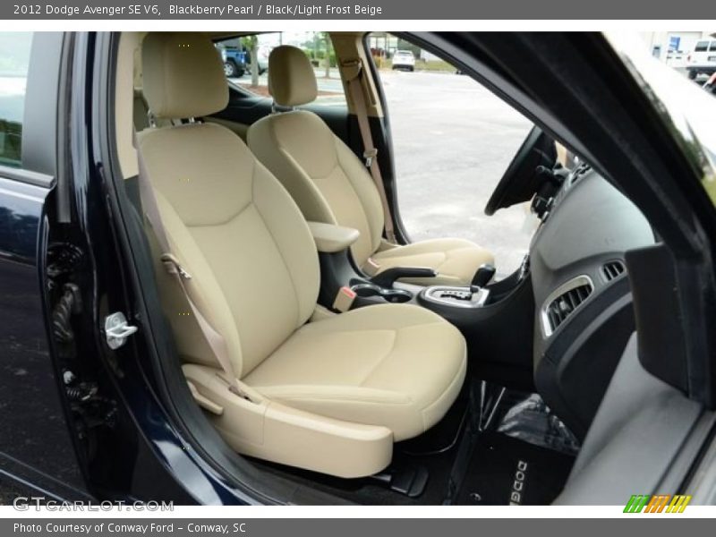 Blackberry Pearl / Black/Light Frost Beige 2012 Dodge Avenger SE V6