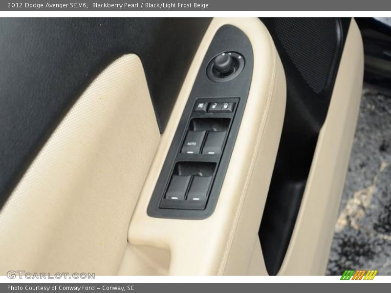 Blackberry Pearl / Black/Light Frost Beige 2012 Dodge Avenger SE V6