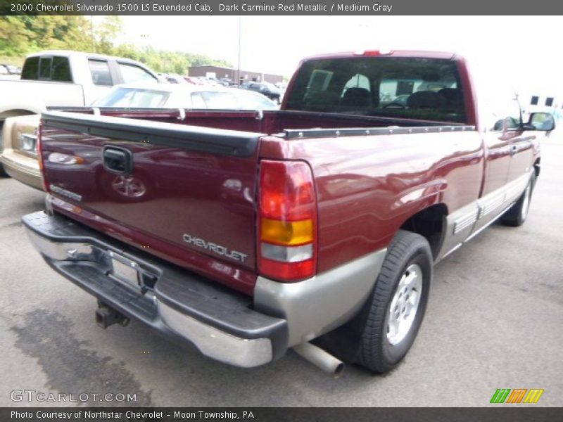 Dark Carmine Red Metallic / Medium Gray 2000 Chevrolet Silverado 1500 LS Extended Cab