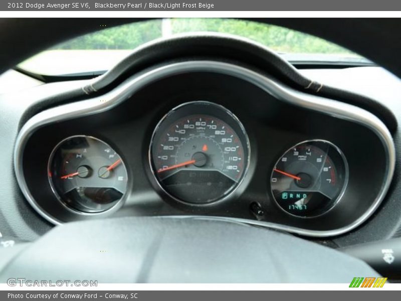 Blackberry Pearl / Black/Light Frost Beige 2012 Dodge Avenger SE V6