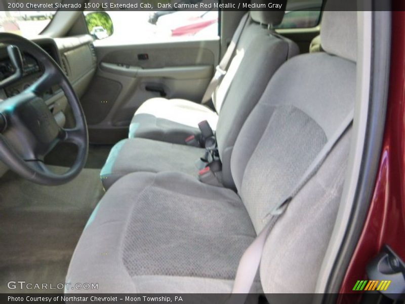 Dark Carmine Red Metallic / Medium Gray 2000 Chevrolet Silverado 1500 LS Extended Cab