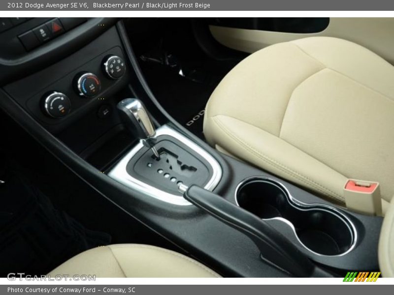 Blackberry Pearl / Black/Light Frost Beige 2012 Dodge Avenger SE V6