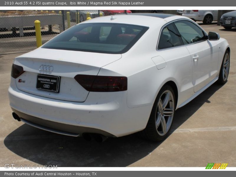 Ibis White / Magma Red Silk Nappa Leather 2010 Audi S5 4.2 FSI quattro Coupe