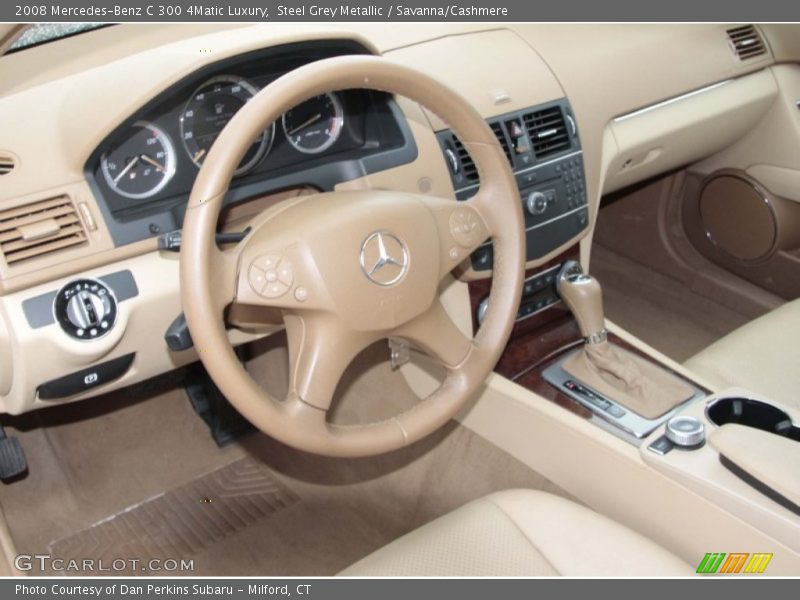 Steel Grey Metallic / Savanna/Cashmere 2008 Mercedes-Benz C 300 4Matic Luxury