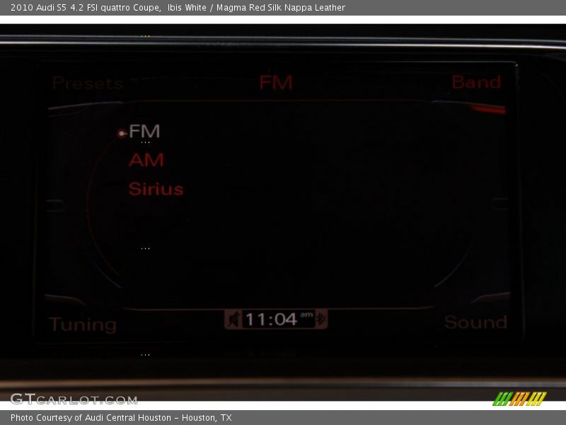 Ibis White / Magma Red Silk Nappa Leather 2010 Audi S5 4.2 FSI quattro Coupe