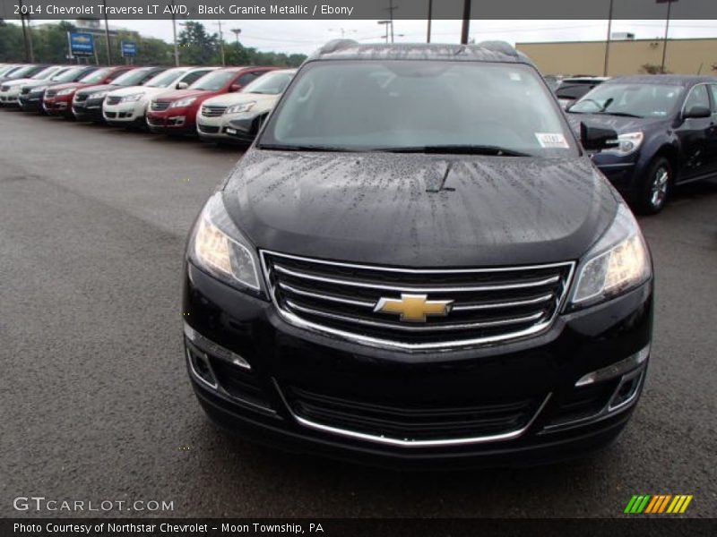 Black Granite Metallic / Ebony 2014 Chevrolet Traverse LT AWD