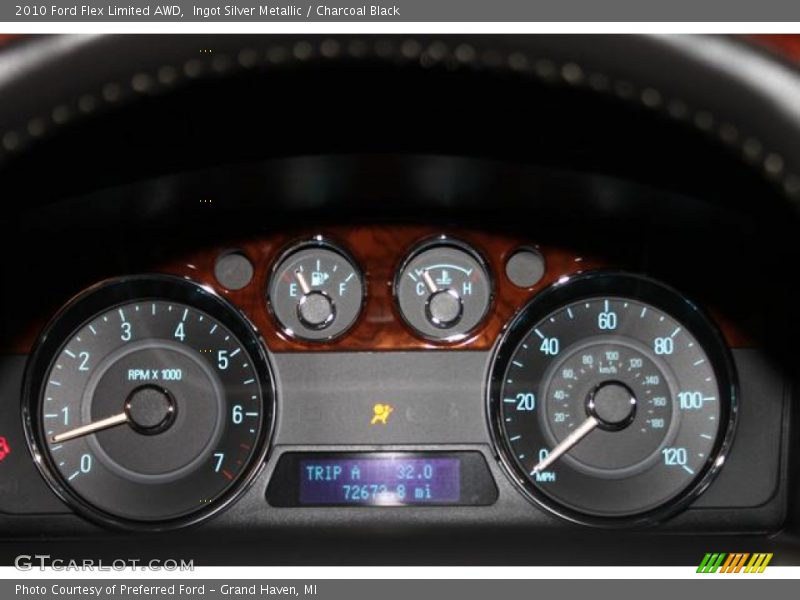 Ingot Silver Metallic / Charcoal Black 2010 Ford Flex Limited AWD