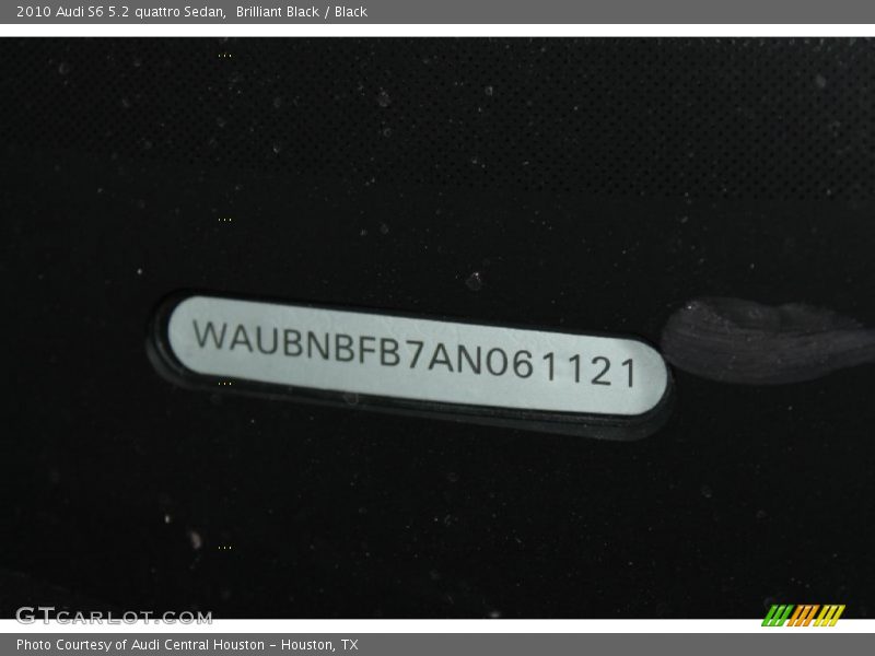 Brilliant Black / Black 2010 Audi S6 5.2 quattro Sedan