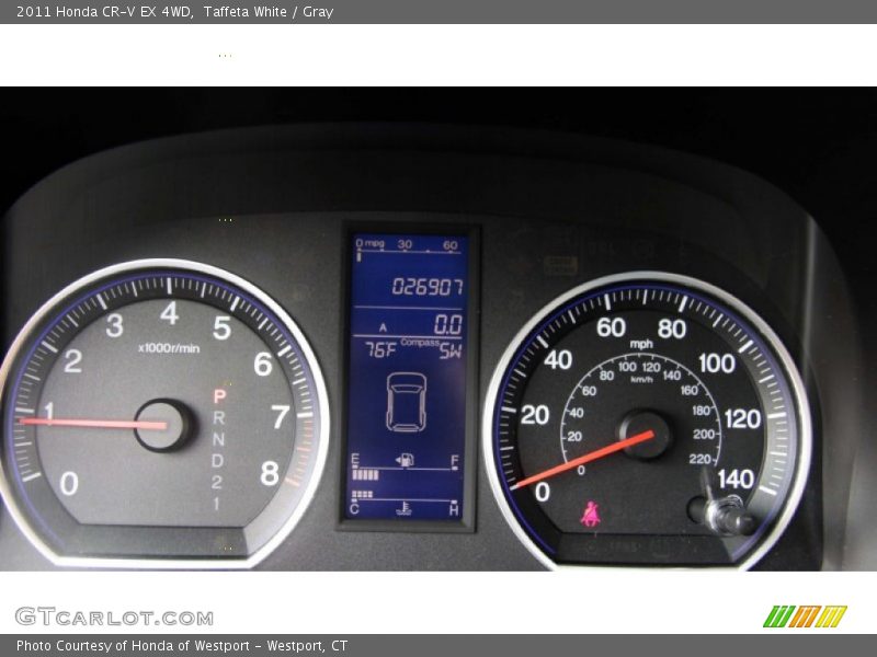 Taffeta White / Gray 2011 Honda CR-V EX 4WD