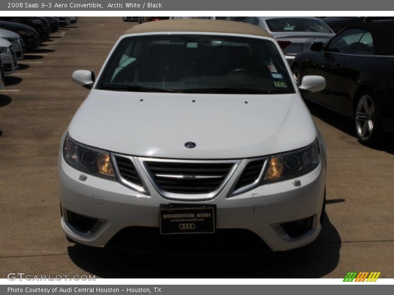 Arctic White / Black 2008 Saab 9-3 Aero Convertible