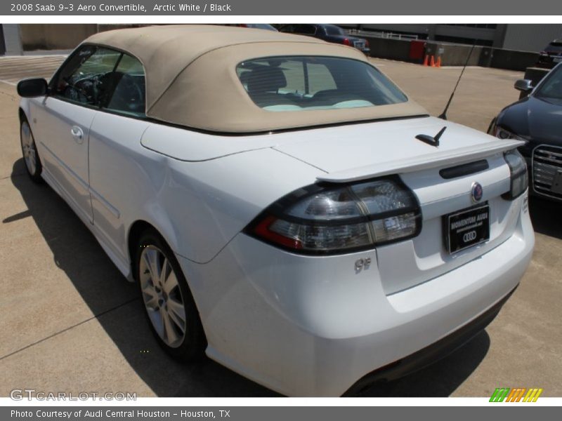 Arctic White / Black 2008 Saab 9-3 Aero Convertible