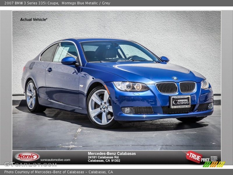 Montego Blue Metallic / Grey 2007 BMW 3 Series 335i Coupe