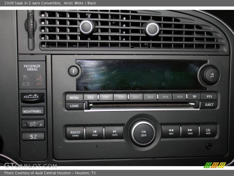 Arctic White / Black 2008 Saab 9-3 Aero Convertible