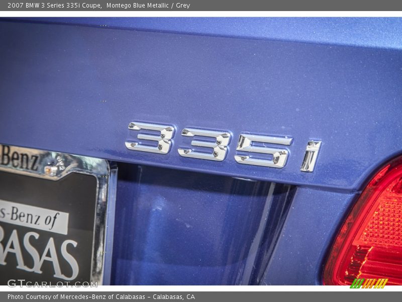Montego Blue Metallic / Grey 2007 BMW 3 Series 335i Coupe