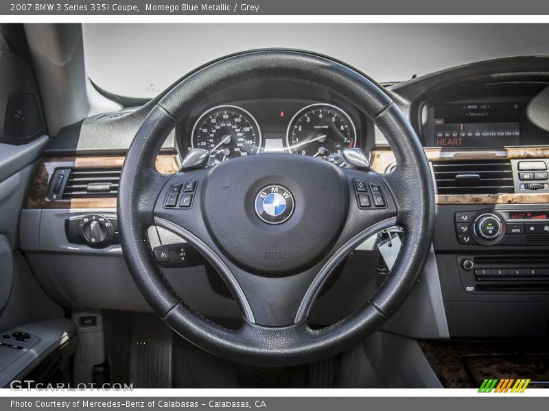 Montego Blue Metallic / Grey 2007 BMW 3 Series 335i Coupe