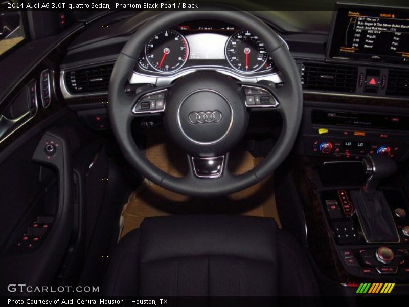 Phantom Black Pearl / Black 2014 Audi A6 3.0T quattro Sedan